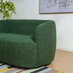 KINWELL Causeuse en Tissu Bouclé 2 Places avec Oreillers