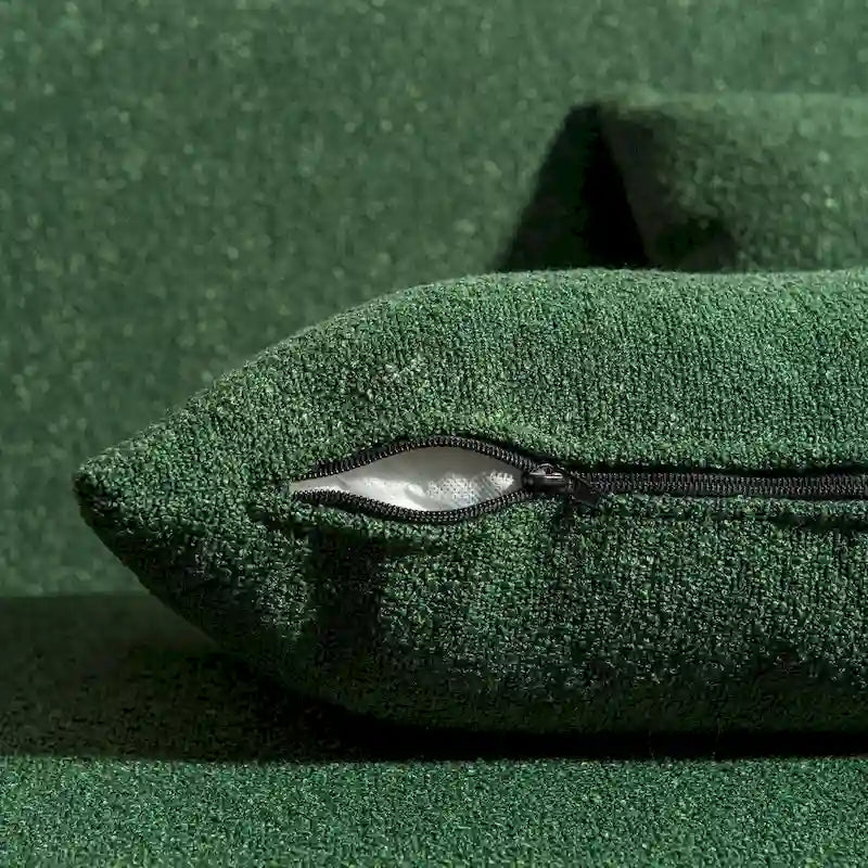 KINWELL Causeuse en Tissu Bouclé 2 Places avec Oreillers