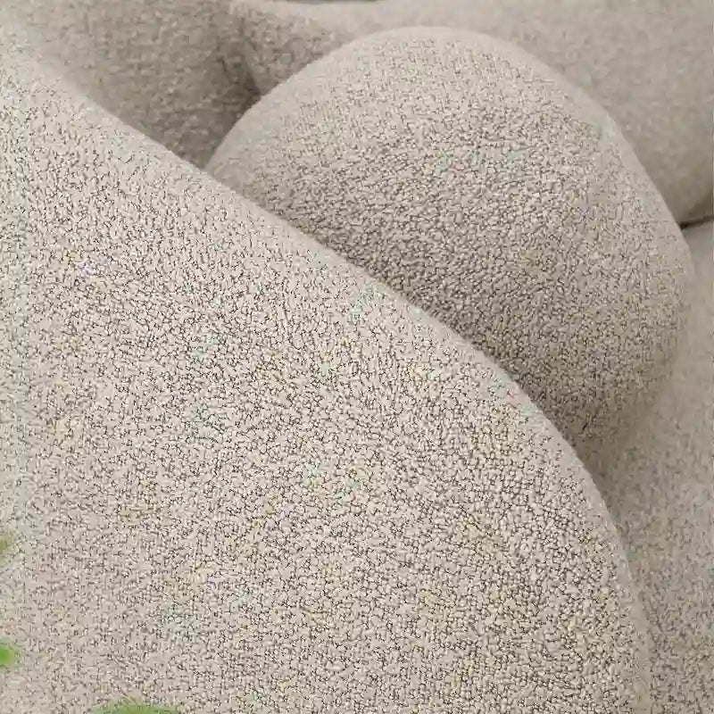 KINWELL Causeuse en Tissu Bouclé 2 Places avec Oreillers