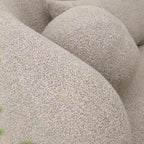 KINWELL Causeuse en Tissu Bouclé 2 Places avec Oreillers