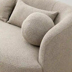 KINWELL Causeuse en Tissu Bouclé 2 Places avec Oreillers