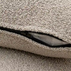 KINWELL Causeuse en Tissu Bouclé 2 Places avec Oreillers