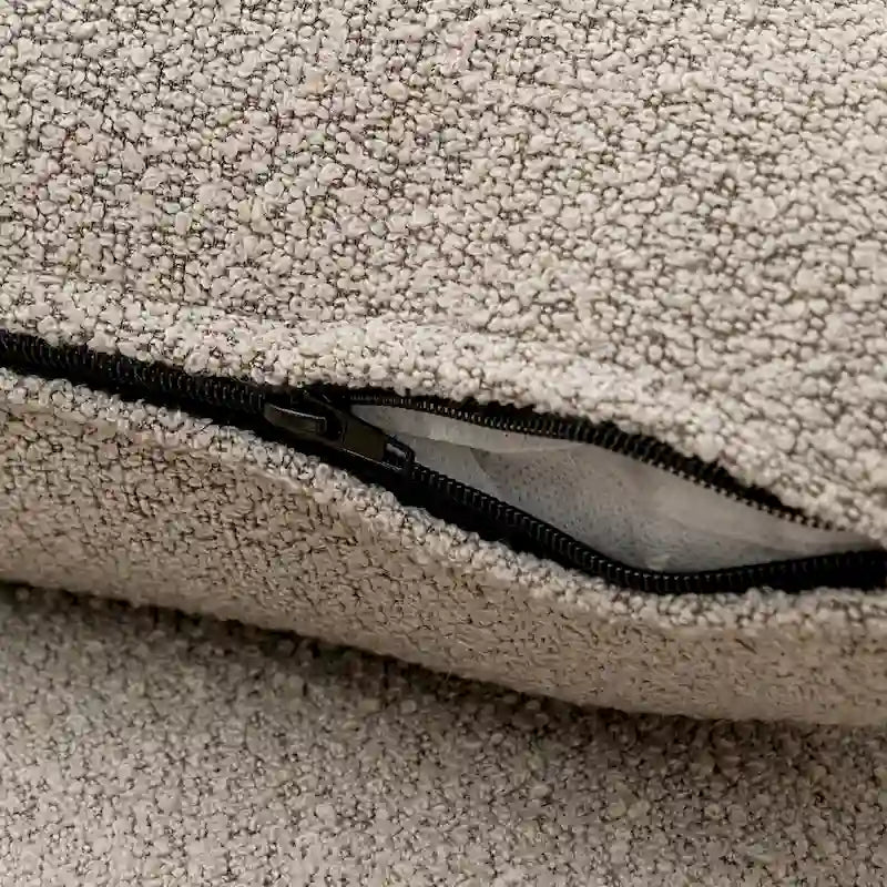 KINWELL Causeuse en Tissu Bouclé 2 Places avec Oreillers