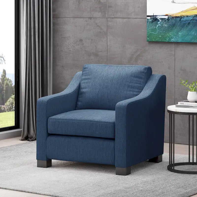 Fauteuil club contemporain rembourré Halevy par Christopher Knight Home