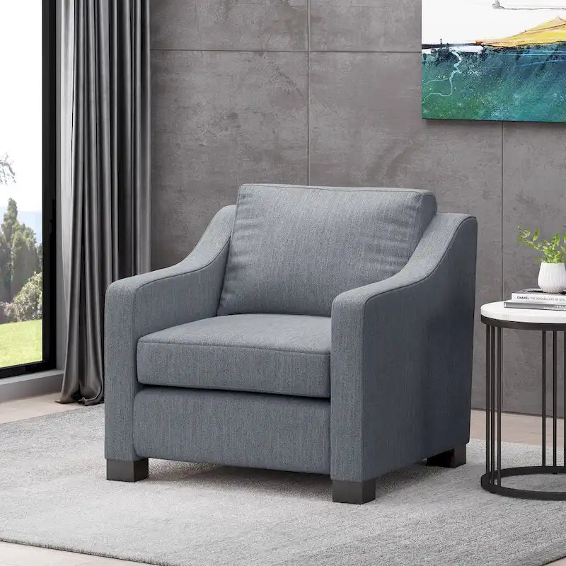 Fauteuil club contemporain rembourré Halevy par Christopher Knight Home