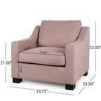Fauteuil club contemporain rembourré Halevy par Christopher Knight Home