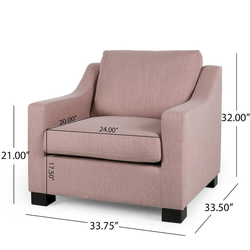Fauteuil club contemporain rembourré Halevy par Christopher Knight Home