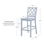 Tabouret de bar/comptoir Catron en bois massif