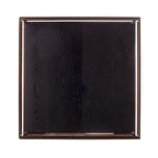 Table basse carrée de transition métallique Luna avec plateau en verre et étagère de base en bois SEI Furniture