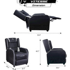 BOSSIN Fauteuil inclinable de jeu Style course Dossier haut Fauteuil inclinable de salon Siège de cinéma