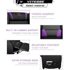 BOSSIN Fauteuil inclinable de jeu Style course Dossier haut Fauteuil inclinable de salon Siège de cinéma