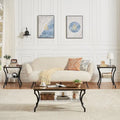 Ensemble de 3 tables basses occasionnelles, Ensemble de salon vintage avec 2 tables d'appoint