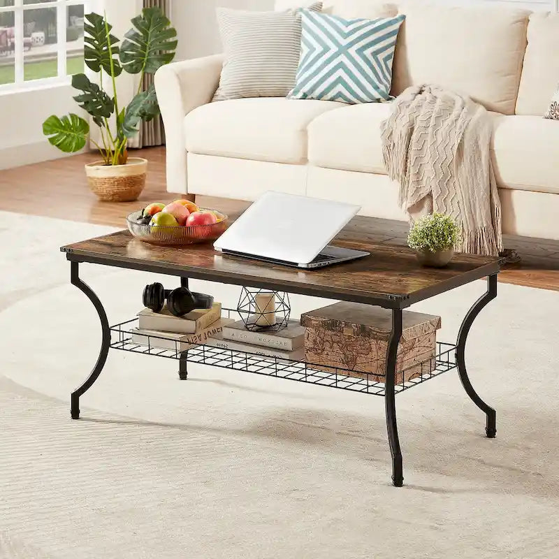 Ensemble de 3 tables basses occasionnelles, Ensemble de salon vintage avec 2 tables d'appoint