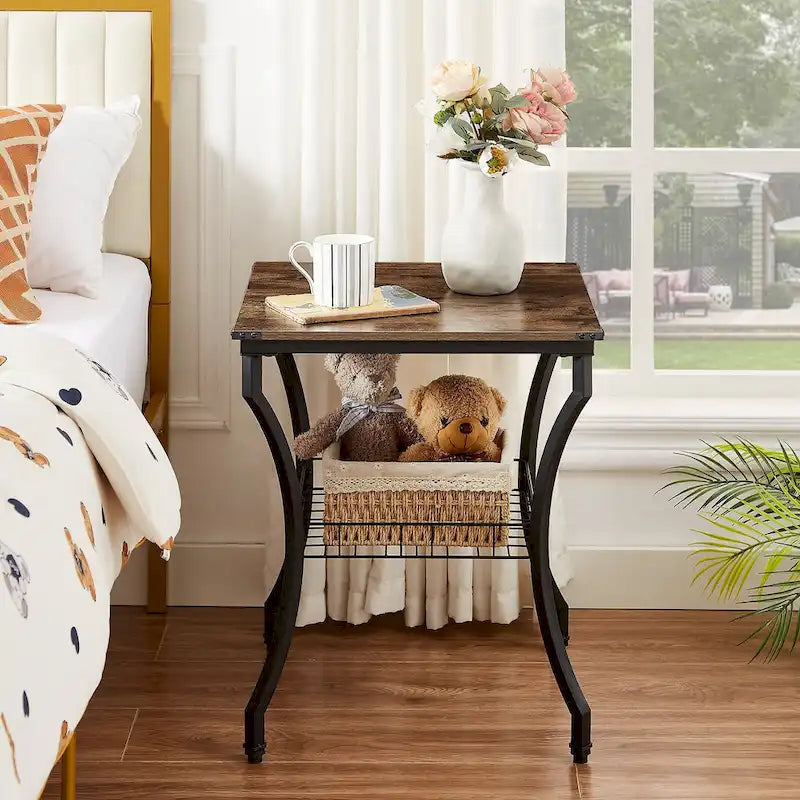 Ensemble de 3 tables basses occasionnelles, Ensemble de salon vintage avec 2 tables d'appoint