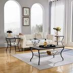 Ensemble de 3 tables basses occasionnelles, Ensemble de salon vintage avec 2 tables d'appoint