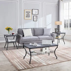 Ensemble de 3 tables basses occasionnelles, Ensemble de salon vintage avec 2 tables d'appoint