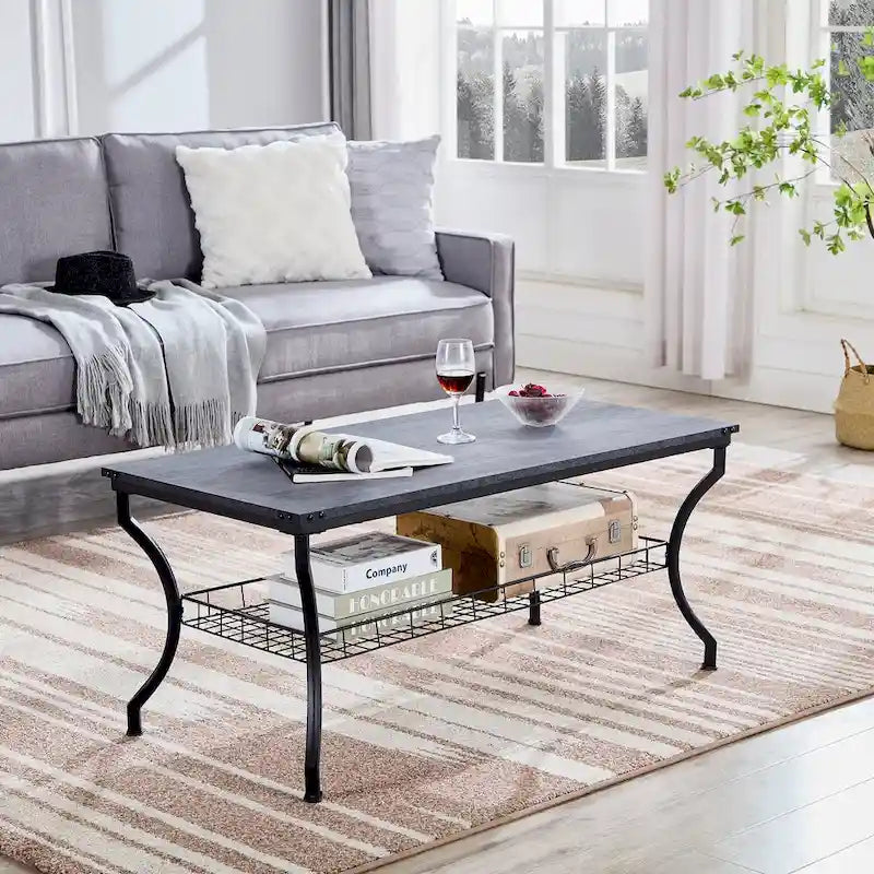 Ensemble de 3 tables basses occasionnelles, Ensemble de salon vintage avec 2 tables d'appoint