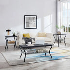 Ensemble de 3 tables basses occasionnelles, Ensemble de salon vintage avec 2 tables d'appoint