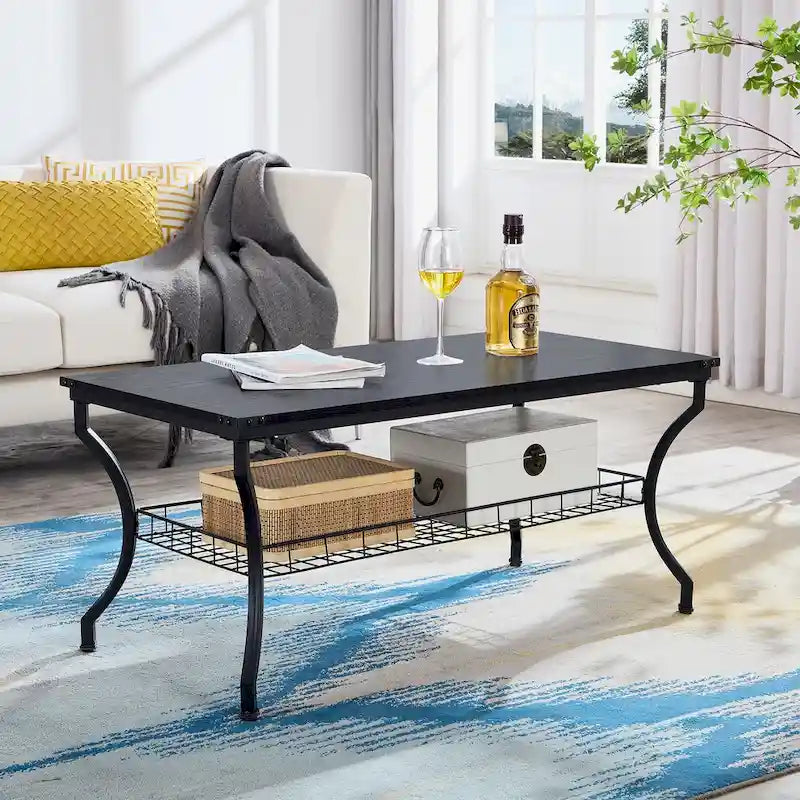 Ensemble de 3 tables basses occasionnelles, Ensemble de salon vintage avec 2 tables d'appoint