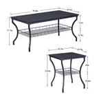 Ensemble de 3 tables basses occasionnelles, Ensemble de salon vintage avec 2 tables d'appoint