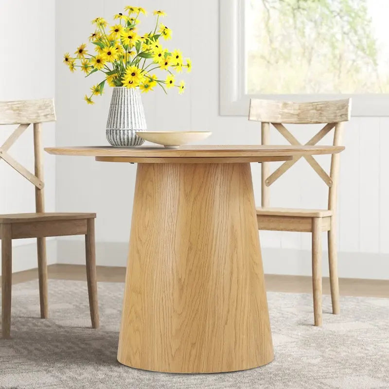 Table à manger piédestal ronde de 42 po