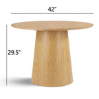 Table à manger piédestal ronde de 42 po