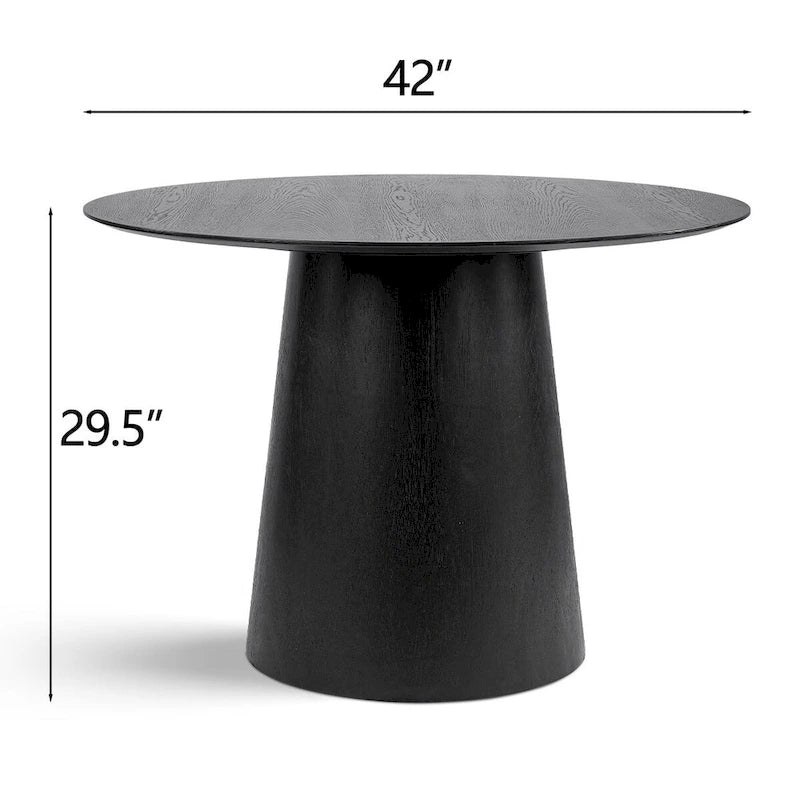 Table à manger piédestal ronde de 42 po