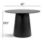 Table à manger piédestal ronde de 42 po
