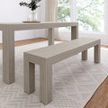 Banc de salle à manger en pin massif brossé – 3 places | Coquillage / Noyer / Pacane / Blanc / Noir