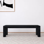 Banc de salle à manger en pin massif brossé – 3 places | Coquillage / Noyer / Pacane / Blanc / Noir