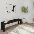Banc de salle à manger en pin massif brossé – 3 places | Coquillage / Noyer / Pacane / Blanc / Noir