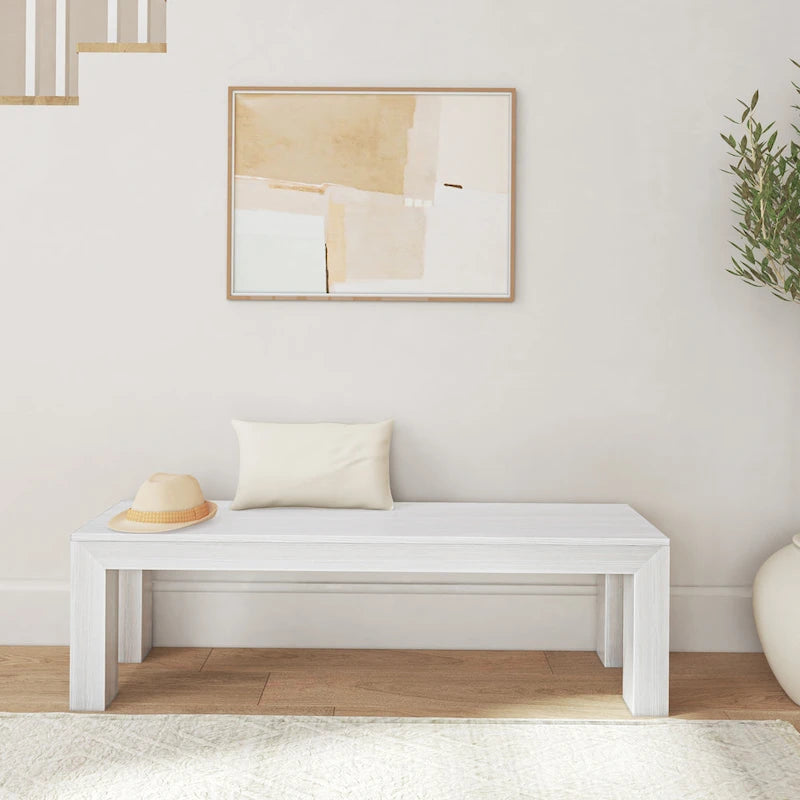 Banc de salle à manger en pin massif brossé – 3 places | Coquillage / Noyer / Pacane / Blanc / Noir