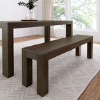Banc de salle à manger en pin massif brossé – 3 places | Coquillage / Noyer / Pacane / Blanc / Noir