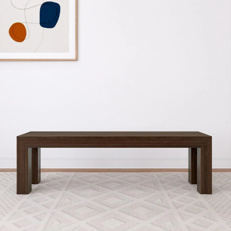 Banc de salle à manger en pin massif brossé – 3 places | Coquillage / Noyer / Pacane / Blanc / Noir