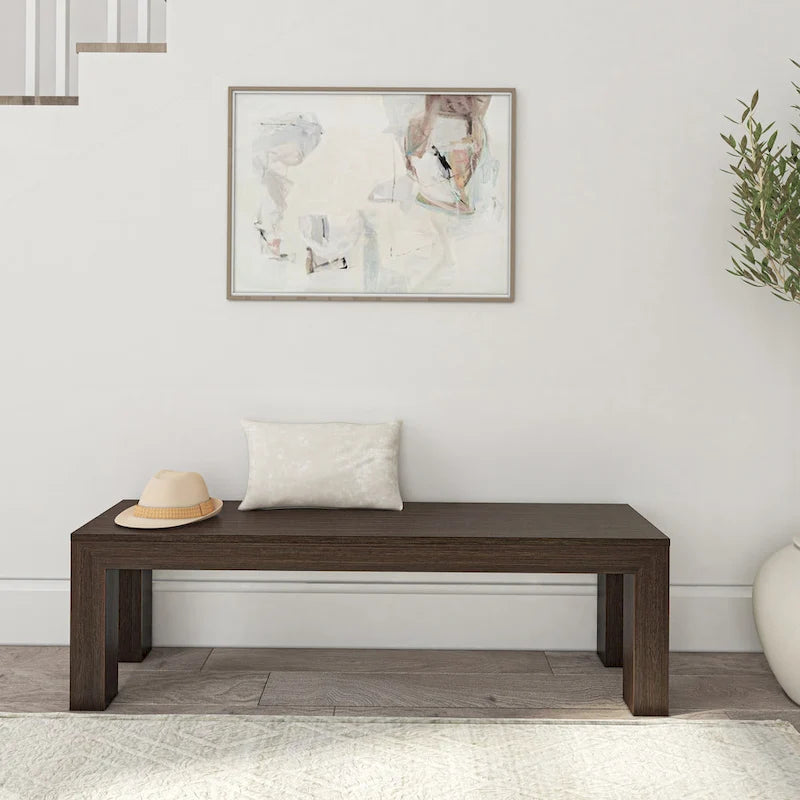 Banc de salle à manger en pin massif brossé – 3 places | Coquillage / Noyer / Pacane / Blanc / Noir