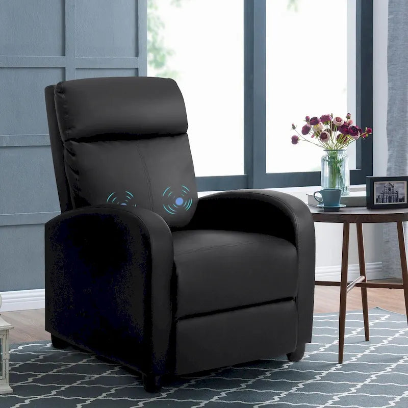 Fauteuil de massage inclinable Homall en similicuir PU pour cinéma maison avec siège rembourré