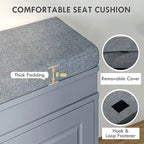 Banc porte-chaussures HOMCOM pour entrée, meuble de rangement avec coussin, 2 tiroirs, étagère réglable, blanc - 41 x 9.5 x 21.75