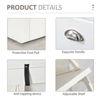 Banc porte-chaussures HOMCOM pour entrée, meuble de rangement avec coussin, 2 tiroirs, étagère réglable, blanc - 41 x 9.5 x 21.75