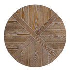 Table basse ronde rustique industrielle SEI Furniture Kenya en bois avec étagère