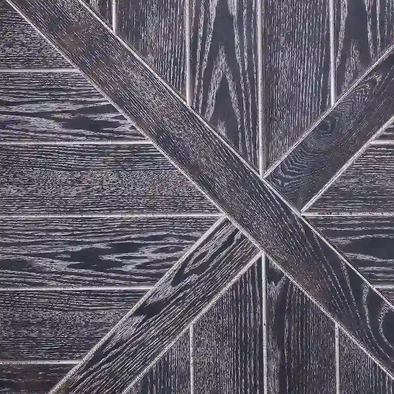 Table basse ronde rustique industrielle SEI Furniture Kenya en bois avec étagère