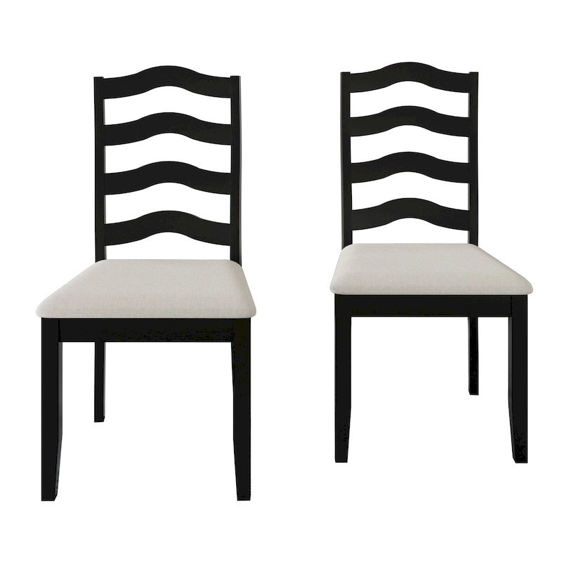 Chaises de salle à manger sophistiquées en bois CraftPorch (Lot de 2) - N/A