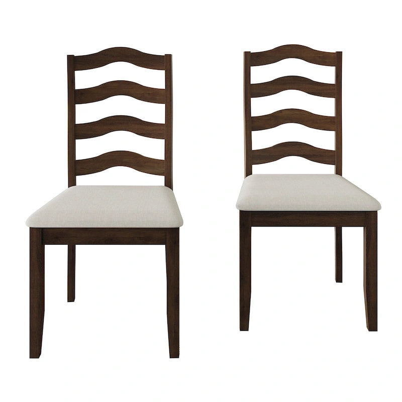 Chaises de salle à manger sophistiquées en bois CraftPorch (Lot de 2) - N/A