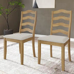 Chaises de salle à manger sophistiquées en bois CraftPorch (Lot de 2) - N/A