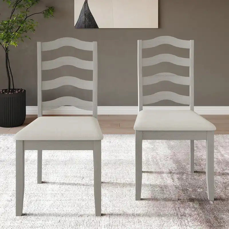 Chaises de salle à manger sophistiquées en bois CraftPorch (Lot de 2) - N/A