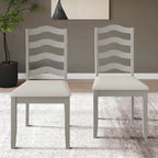 Chaises de salle à manger sophistiquées en bois CraftPorch (Lot de 2) - N/A