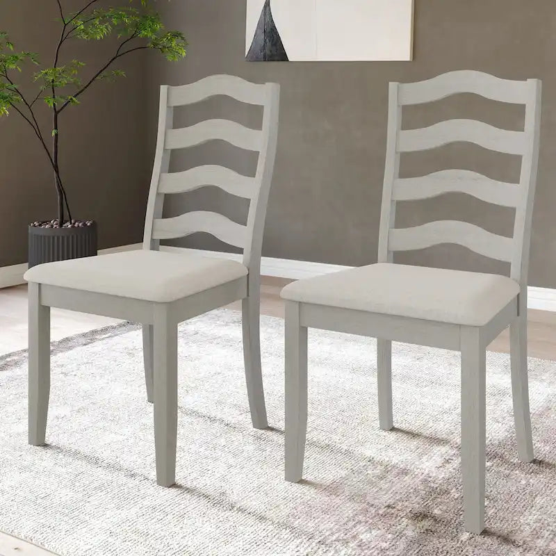 Chaises de salle à manger sophistiquées en bois CraftPorch (Lot de 2) - N/A