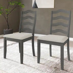 Chaises de salle à manger sophistiquées en bois CraftPorch (Lot de 2) - N/A