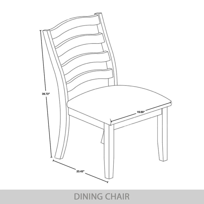 Chaises de salle à manger sophistiquées en bois CraftPorch (Lot de 2) - N/A