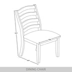 Chaises de salle à manger sophistiquées en bois CraftPorch (Lot de 2) - N/A