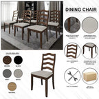 Chaises de salle à manger sophistiquées en bois CraftPorch (Lot de 2) - N/A
